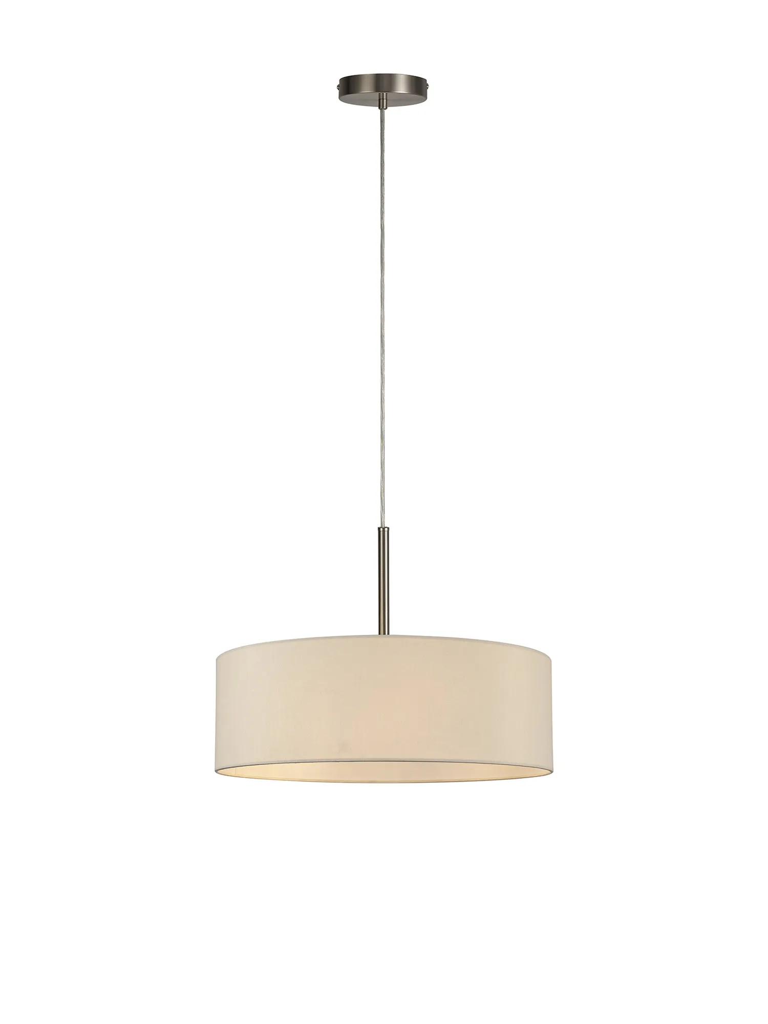Baymont 45cm 5 Light Pendant Satin Nickel, Ivory Pearl DK0758  Deco Baymont SN IV